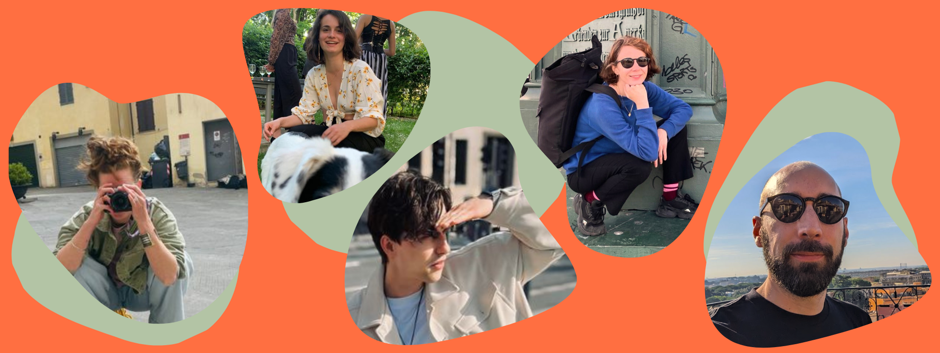 Vier neue Teammitglieder: Leonie, Flora, Sebastian, Carolin, Marian