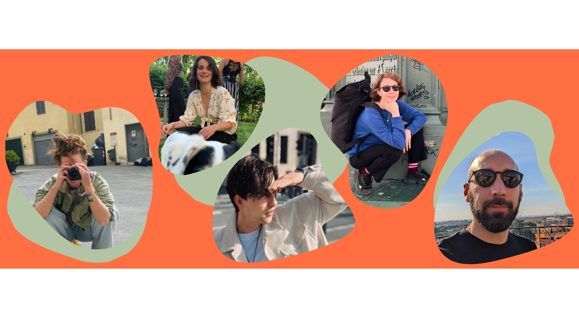 Vier neue Teammitglieder: Leonie, Flora, Sebastian, Carolin, Marian